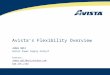 Avista’s Flexibility Overview James Gall Senior Power Supply Analyst Contact: James.gall@avistacorp.com 509.495.2189 1