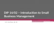 DIP 14/02 – Introduction to Small Business Management Lim Sei Kee @ cK