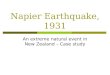 Napier Earthquake, 1931 An extreme natural event in New Zealand – Case study