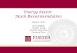 Energy Sector Stock Recommendation March 2, 2010 Eric DeWees Honglei Gong Charles Hathaway Danqing Zhou