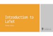 Introduction to LaTeX Thomas Gorry. What is Latex?  A typesetting system used to produce professional looking documents.  Particularly good at handling