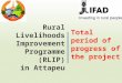 Rural Livelihoods Improvement Programme (RLIP) in Attapeu Total period of progress of the project