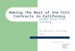 Making The Most of the FCCC Contracts in California Vendor Sales Staff Training The Right Choices, For The Right Reasons