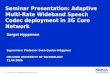 1 © 2006 Nokia AMRWB_depl.ppt / 2006-04-11 / SHy Seminar Presentation: Adaptive Multi- Rate Wideband Speech Codec deployment in 3G Core Network Sergei