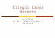 Illegal Labor Markets Lent Term Ec 423: Labour Economics Lecture 9