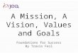 A Mission, A Vision, Values and Goals Foundations for Success By Travis Feil