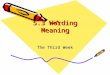 5.3 Wording Meaning The Third Week. Key Points: Componential analysis Homonymy Synonymy Antonymy Hyponymy