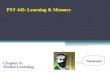 Chapter 6: Verbal Learning PSY 445: Learning & Memory Nonsense!