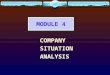 COMPANY SITUATION ANALYSIS MODULE 4. MODULE OUTLINE Determining How Well Present Strategy is Working SWOT Analysis Strengths & Weaknesses of Firm Opportunities