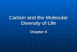 Carbon and the Molecular Diversity of Life Chapter 4