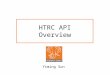 HTRC API Overview Yiming Sun. HTRC Architecture Data API Portal access Direct programmatic access (by programs running on HTRC machines) Security (OAuth2)