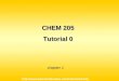 Chapter 1 CHEM 205 Tutorial 0 