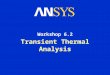 Transient Thermal Analysis Workshop 6.2. Workshop Supplement Transient Thermal Analysis August 26, 2005 Inventory #002266 WS6.2-2 Workshop 6.2 - Goals