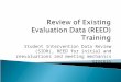 Student Intervention Data Review (SIDR), REED for initial and reevaluations and meeting mechanics process