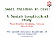 Small Children in Care: A Danish Longitudinal study Anne-Dorthe Hestbæk, Senior Researcher The Danish National Institute of Social Research Copenhagen