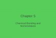 Chapter 5 Chemical Bonding and Nomenclature. Objectives Describe covalent bonding Explain the energy changes as molecules are formed
