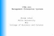 ITMA 412: Management Enterprise Systems Akram Jalal Ahlia University MIS College of Business and Finance 1