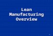 1 Lean Manufacturing Overview 2 Definition Definition Waste identification and reduction Waste identification and reduction Cellular Manufacturing Cellular