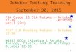 October Testing Training September 30, 2015 FSA Grade 10 ELA Retake – October 12-30 (Writing until 23 rd ) FCAT 2.0 Reading Retake – October 12-30 NGSSS