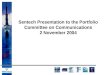 Sentech Presentation to the Portfolio Committee on Communications 2 November 2004