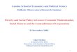 1 London School of Economics and Political Science Hellenic Observatory Research Seminar Poverty and Social Policy in Greece: Economic Modernization, Social