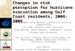 Changes in risk perception for hurricane evacuation among Gulf Coast residents, 2006-2008 Craig Trumbo, Holly Marlatt, Journalism & Technical Communication
