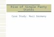 Rise of Single Party States Case Study: Nazi Germany