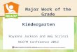 Major Work of the Grade Kindergarten Royanna Jackson and Amy Scrinzi NCCTM Conference 2012