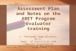 October 27, 2005ECE Department Meeting1 Assessment Plan and Notes on the ABET Program evaluator training J. Fernando Vega-Riveros, Ph.D. Dept. of Electrical