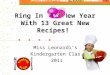 Ring In the New Year With 13 Great New Recipes! Miss Leonardi’s Kindergarten Class 2011
