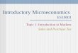 Introductory Microeconomics ES10001 Topic 1: Introduction to Markets Sales and Purchase Tax