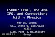 CSUDH/ EPRG, The 40m IFO, and Connections With Physics New LSC Group; Cal. State U. Dominguez Hills Elem. Part. & Relativity Group LIGO-G000245-00-D