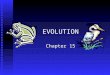EVOLUTION Chapter 15.  What is evolution? A basic definition of evolution… “…evolution can be precisely defined as any change in the