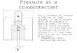 Pressure as a cryoprotectant Thomanek et al. (1973) Acta Cryst. A 29, 263-265. Fig. 1. Equipment for freezing at 2500 atm. (1) Steel cylinder, (2) and