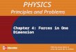 Chapter 4: Forces in One Dimension PHYSICS Principles and Problems