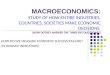 MACROECONOMICS: STUDY OF HOW ENTIRE INDUSTRIES, COUNTRIES, SOCIETIES MAKE ECONOMIC DECISIONS (HOW DOTHEY ANSWER THE THREE BIG QUESTIONS?) HOW DO WE MEASURE