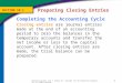 0 Glencoe Accounting Unit 2 Chapter 10 Copyright © by The McGraw-Hill Companies, Inc. All rights reserved. Completing the Accounting Cycle Closing entries