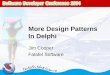 More Design Patterns In Delphi Jim Cooper Falafel Software Session Code: D3.03 Track: Delphi