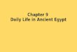 Chapter 9 Daily Life in Ancient Egypt. How did social class affect daily life in ancient Egypt?