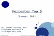 Summer 2011 Corporate Research and Strategic Analysis CONFIDENTIAL By: Andrea Sharkey, PhD Corporate Research & Strategic Analysis Forrester Top 5 Summer