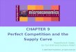 © 2005 Worth Publishers Slide 9-1 CHAPTER 9 Perfect Competition and the Supply Curve PowerPoint® Slides by Can Erbil and Gustavo Indart © 2005 Worth Publishers,
