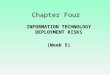 Chapter Four INFORMATION TECHNOLOGY DEPLOYMENT RISKS (Week 5)