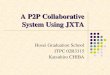 1 A P2P Collaborative System Using JXTA Hosei Graduation School ITPC 02R3315 Katsuhiro CHIBA
