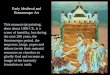 Early Medieval and Romanesque Art This manuscript painting, done about 1000 CE, is a scene of humility, but during the next 200 years, the Romanesque period,