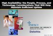March 29, 2007 High Availability: the People, Process, and Technology Considerations That Will Help Maintain Sufficient Uptime