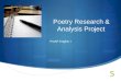 ï“ Poetry Research & Analysis Project PreAP English I