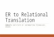 ER to Relational Translation COMSATS INSTITUTE OF INFORMATION TECHNOLOGY, VEHARI