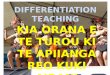 DIFFERENTIATION TEACHING KIA ORANA E TE TUROU KI TE APIIANGA REO KUKI AIRANI