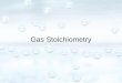 Gas Stoichiometry. Molar Volume of Gases The volume occupied by one mole of a gas at STP (standard temperature and pressure) –Equal to 22.4 L / mol –Can