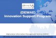 Afghanistan Information Management Services (AIMS) Ministry of Communication and Information Technology (DEWAE) Innovation Support Program
